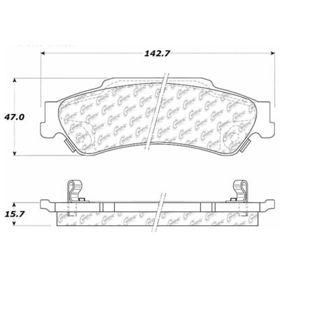 Centric Parts Posi-Quiet Ext. Wear Pad, 106.07290 106.07290